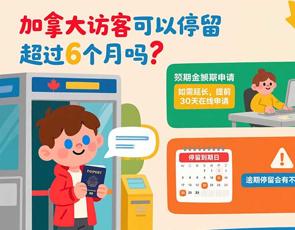 加拿大访客可以停留超过 6 个月吗